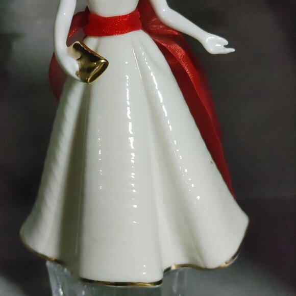 Barbie Ornament Lenox 2005 White Gold Red Sash Handcrafted Porcelain Collectible - Picture 11 of 13